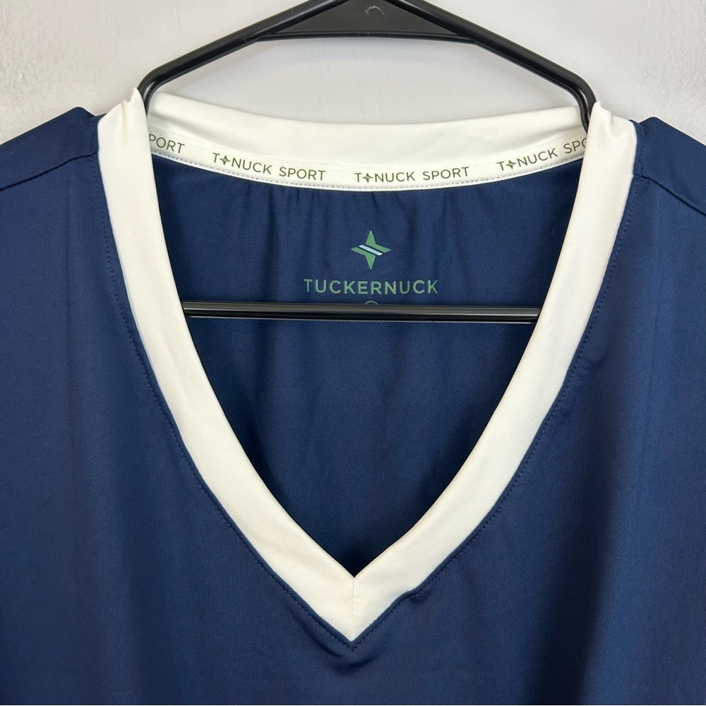 NWT Tuckernuck Sport Navy Blue Knotty Maya Tie Waist Top  Size Large - Picture 8 of 14